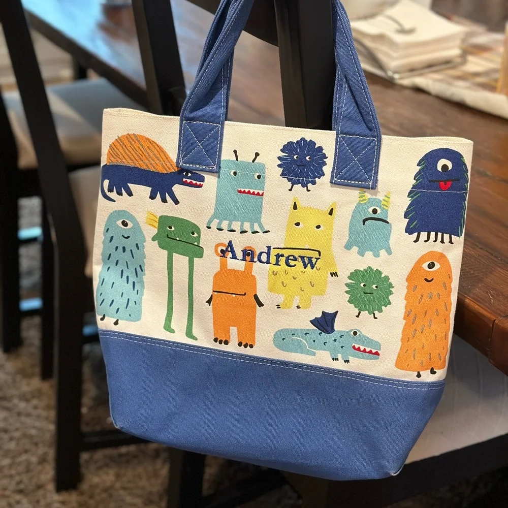 Pottery Barn Kids Dinosaur tote bag school bag for preschool weekend